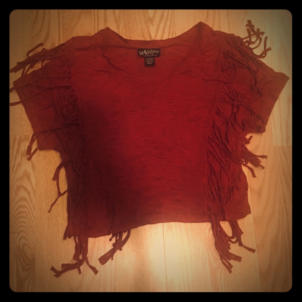 Fringe Cowgirl Style Fashion Mid drift Shirt forever 21, h&m style